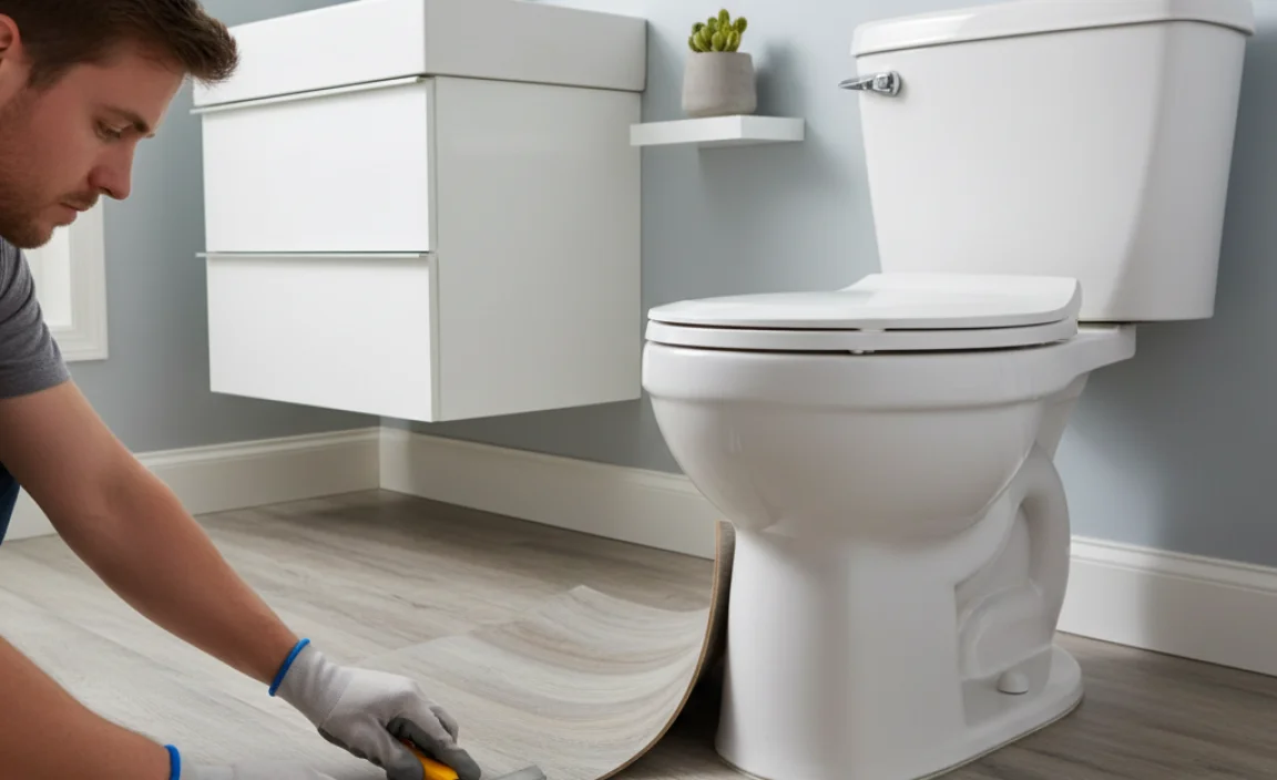 How To Install Vinyl Flooring In Bathroom Without Removing Toilet