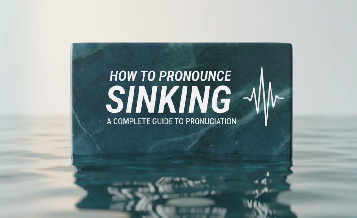 How To Pronounce Sinking: A Complete Guide To Pronunciation