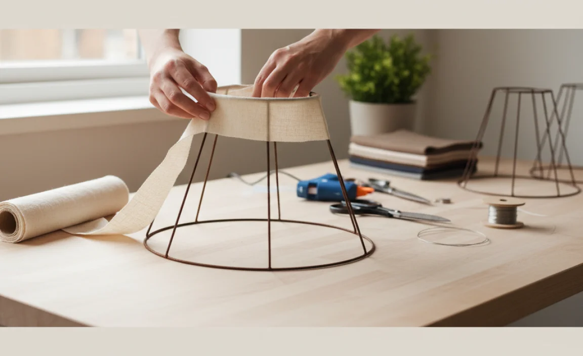 How to Recover a Lampshade Wire Frame