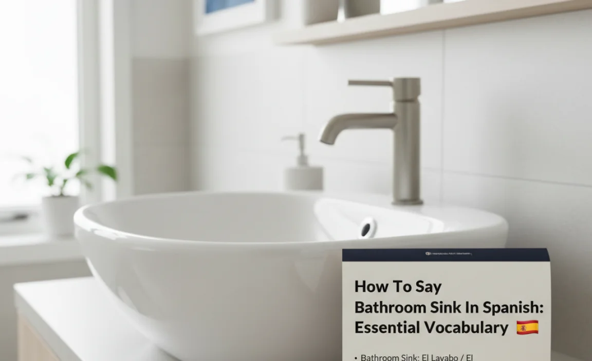 How To Say Bathroom Sink In Spanish: Essential Vocabulary