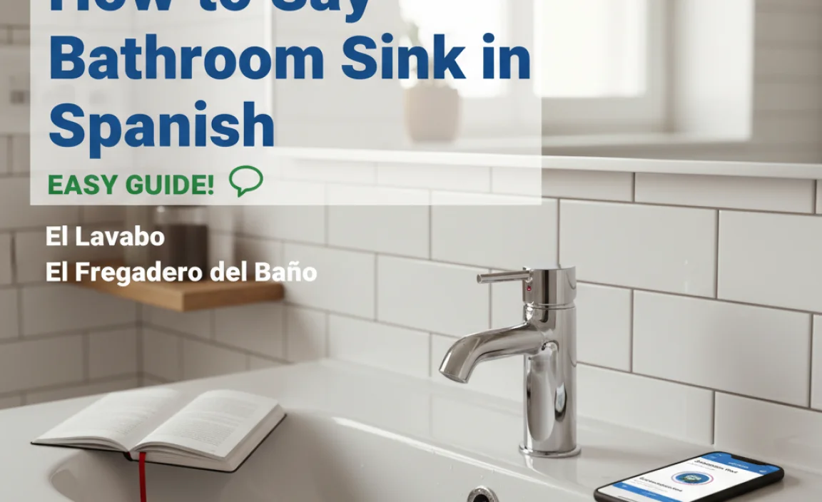How to Say Bathroom Sink in Spanish