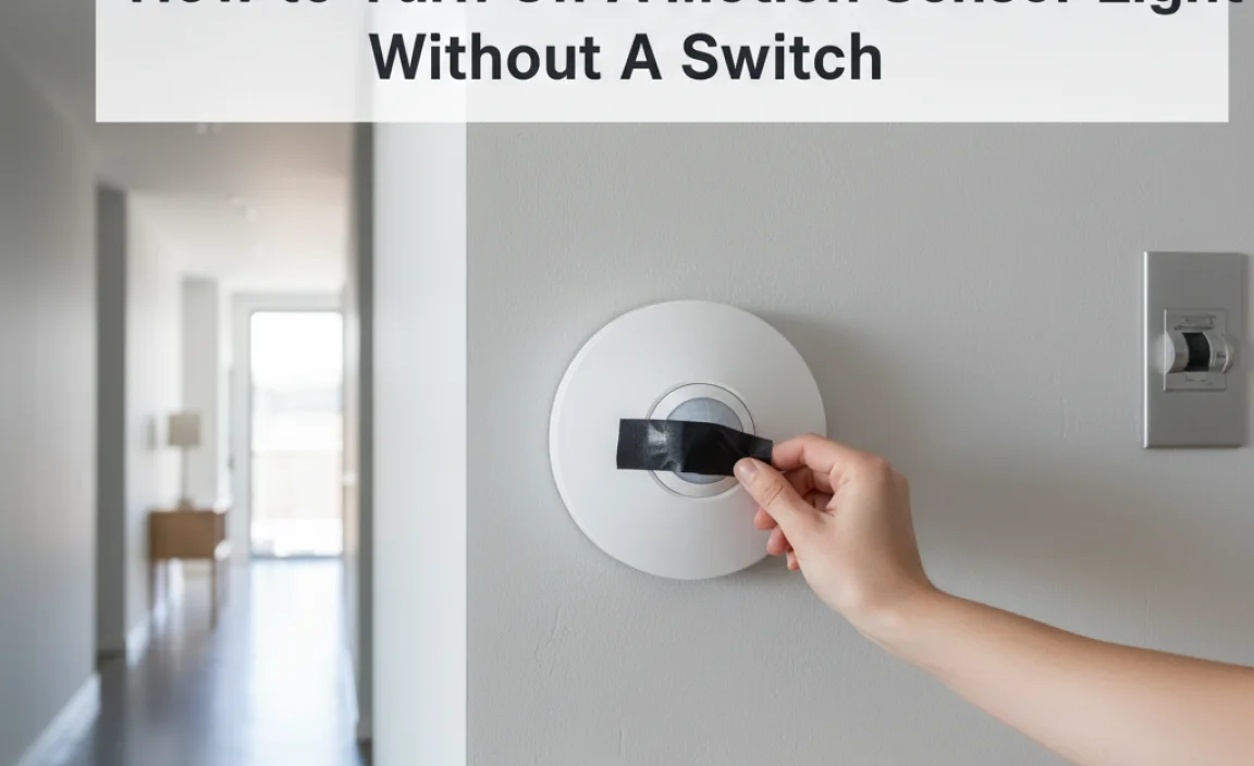 How to Turn Off a Motion Sensor Light Without a Switch