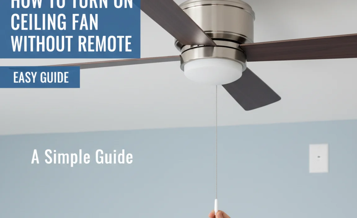 How To Turn On Ceiling Fan Without Remote: A Simple Guide
