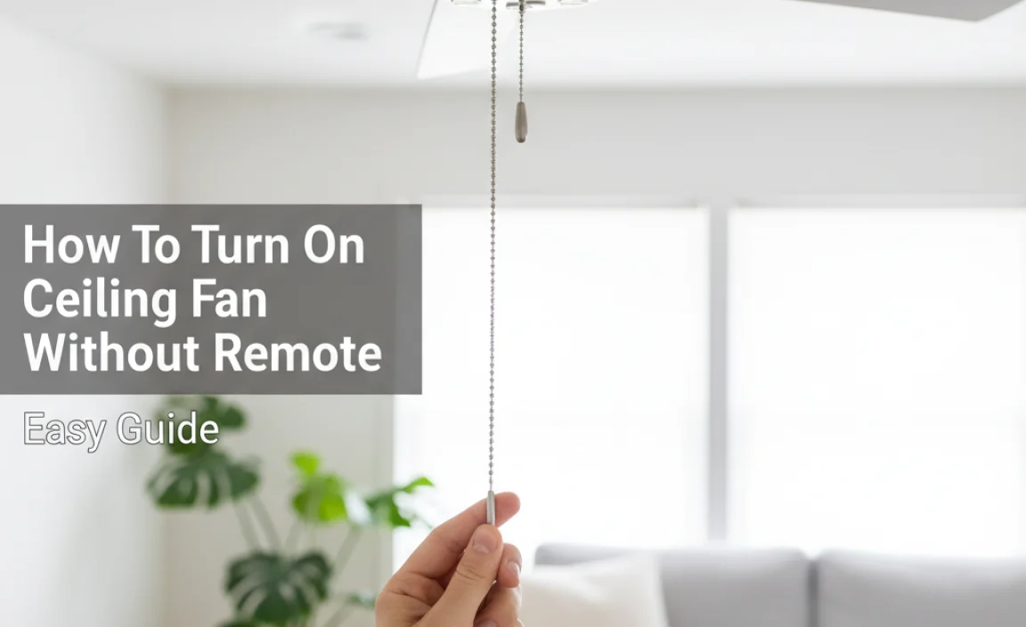 How to Turn on Ceiling Fan Without Remote