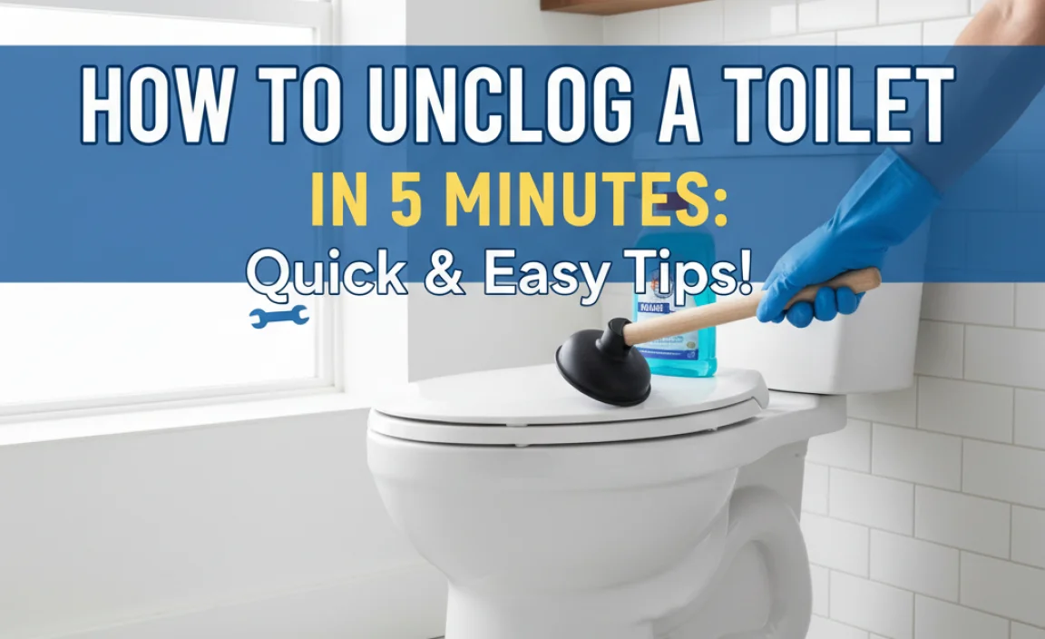 How To Unclog A Toilet In 5 Minutes: Quick & Easy Tips!