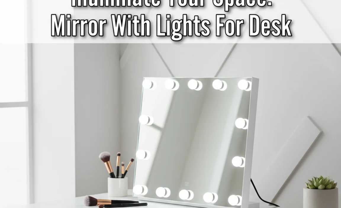 Illuminate Your Space: Mirror With Lights For Desk