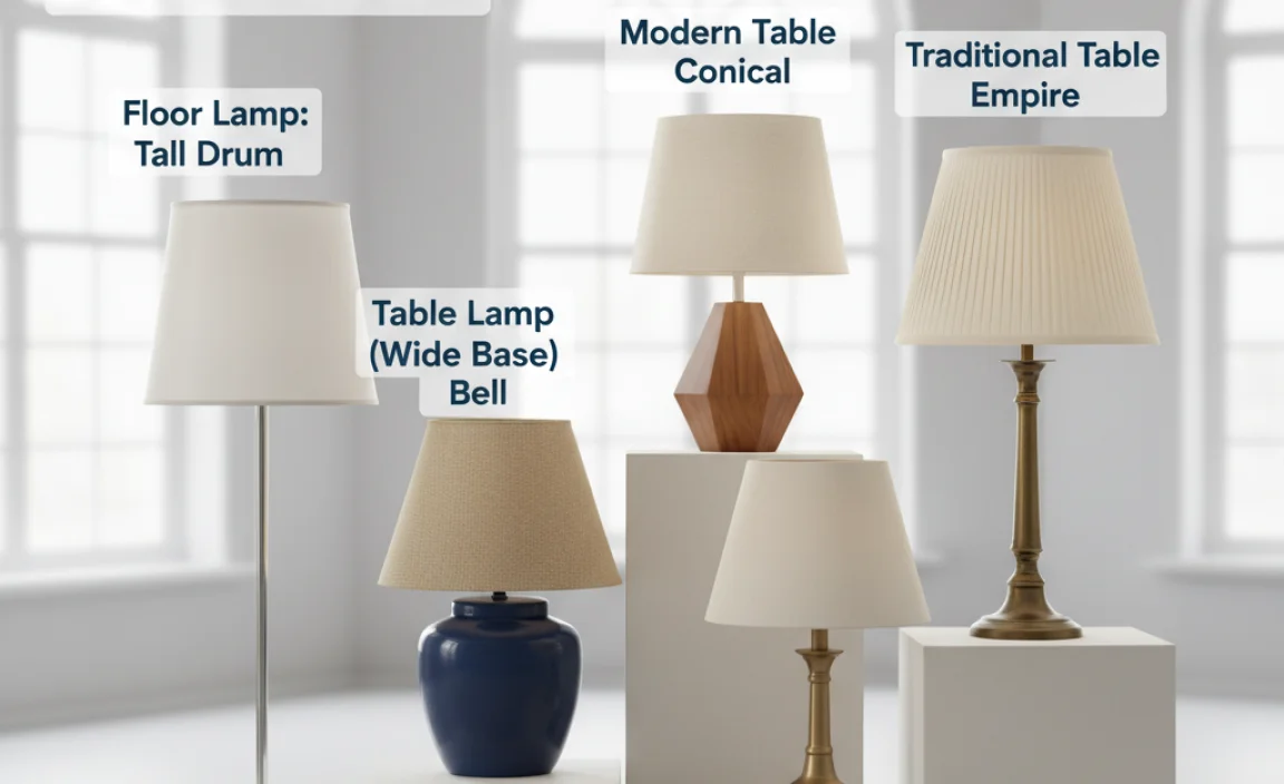 Lampshade Sizing Guidelines for Different Lamp Types