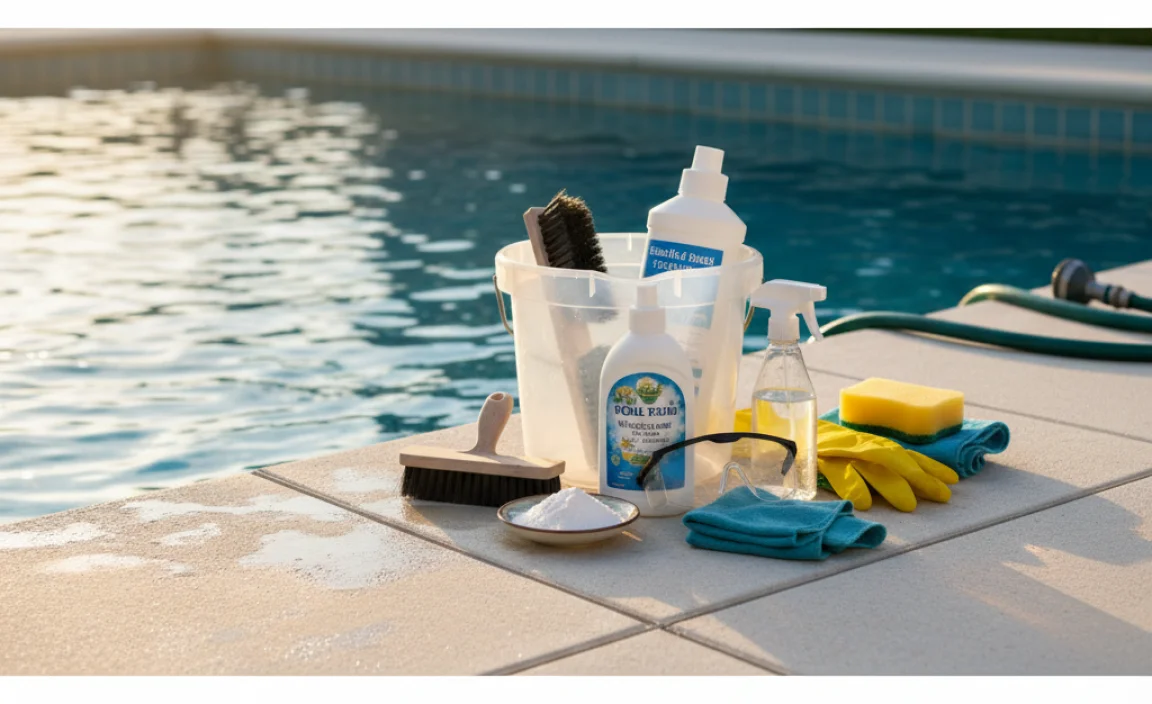 Materials Needed for Cleaning Pool Tile Grout
