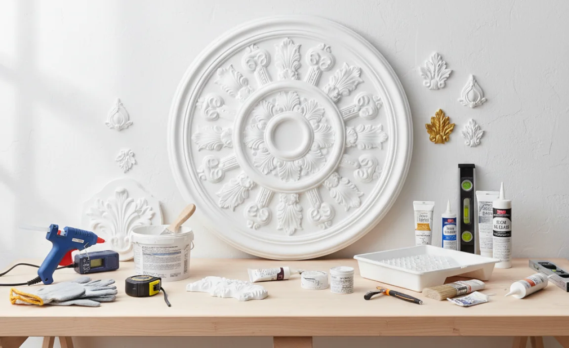 Materials Used for DIY Ceiling Medallions
