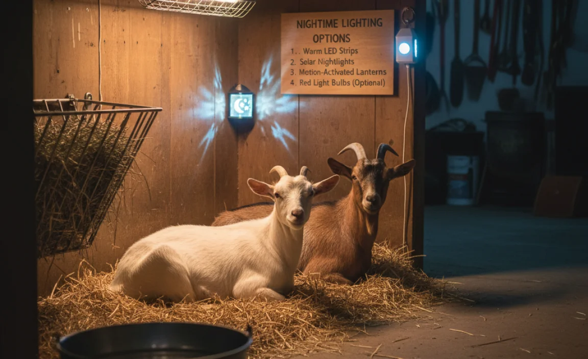 Nighttime Lighting Options for Goats