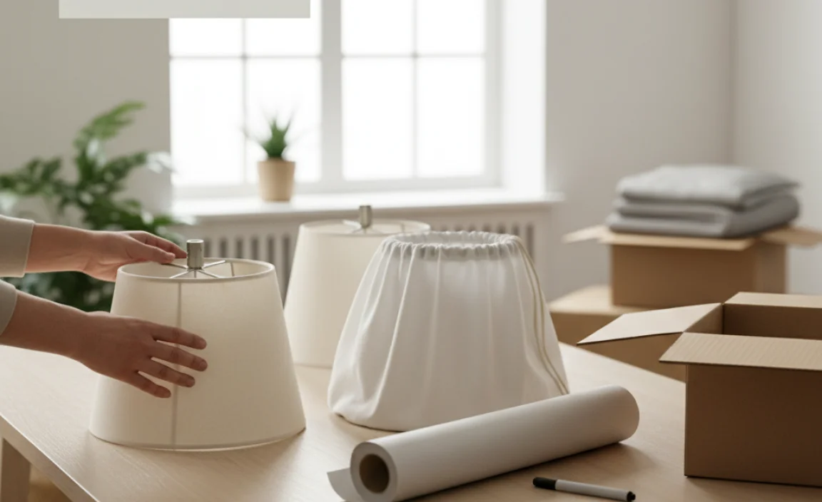 Preparing Lampshades for Packing