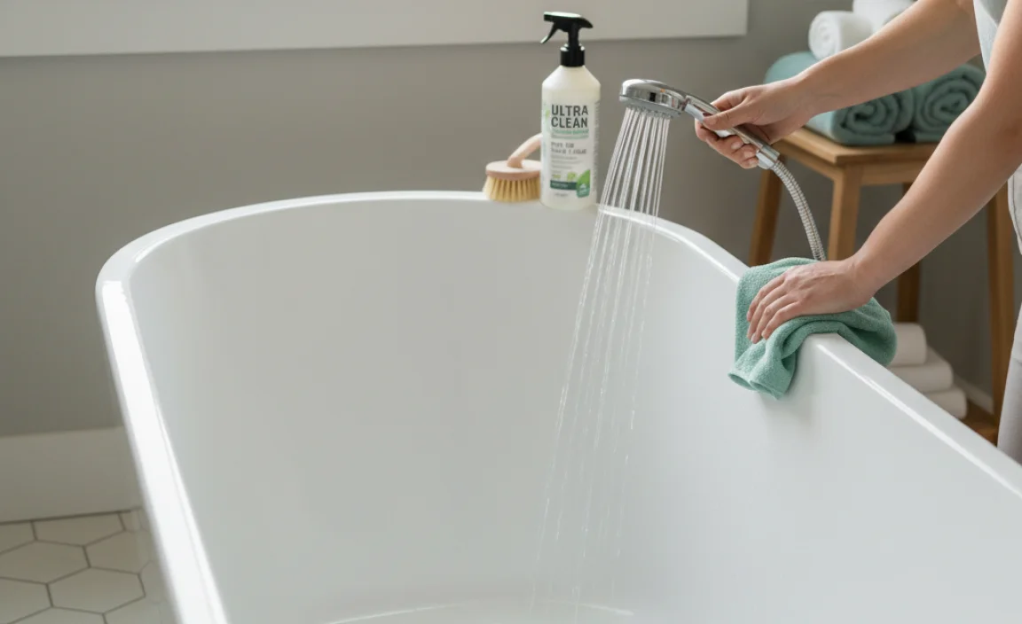 Preparing the Bathtub for Cleaning