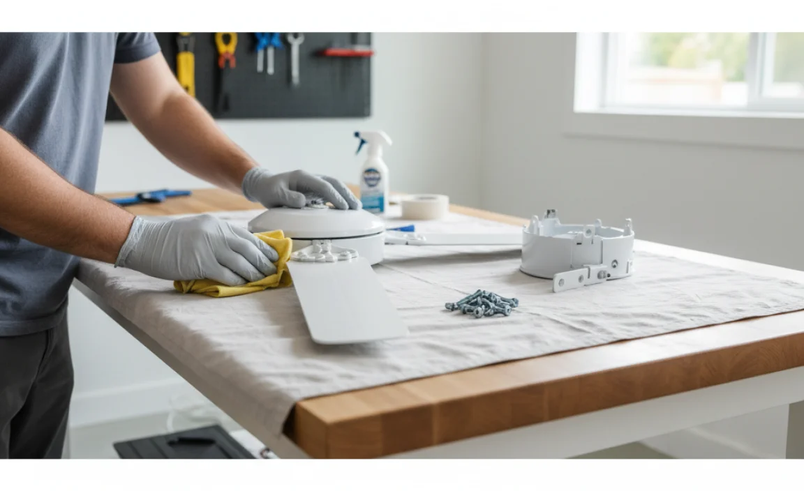 Preparing the Ceiling Fan for Repainting