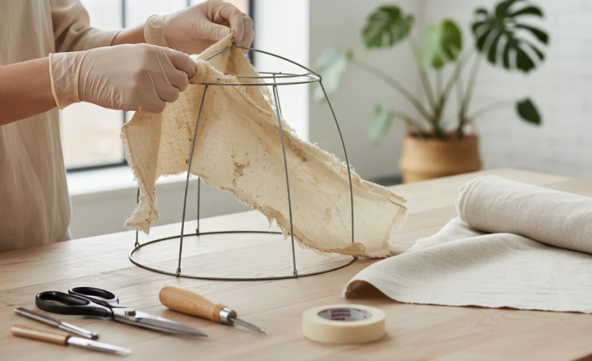 Preparing the Lampshade for Recovery