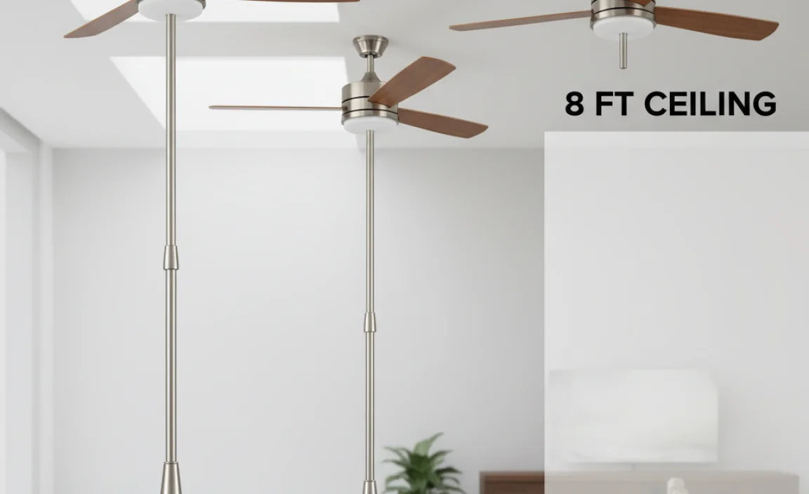 Recommended Downrod Lengths by Ceiling Height