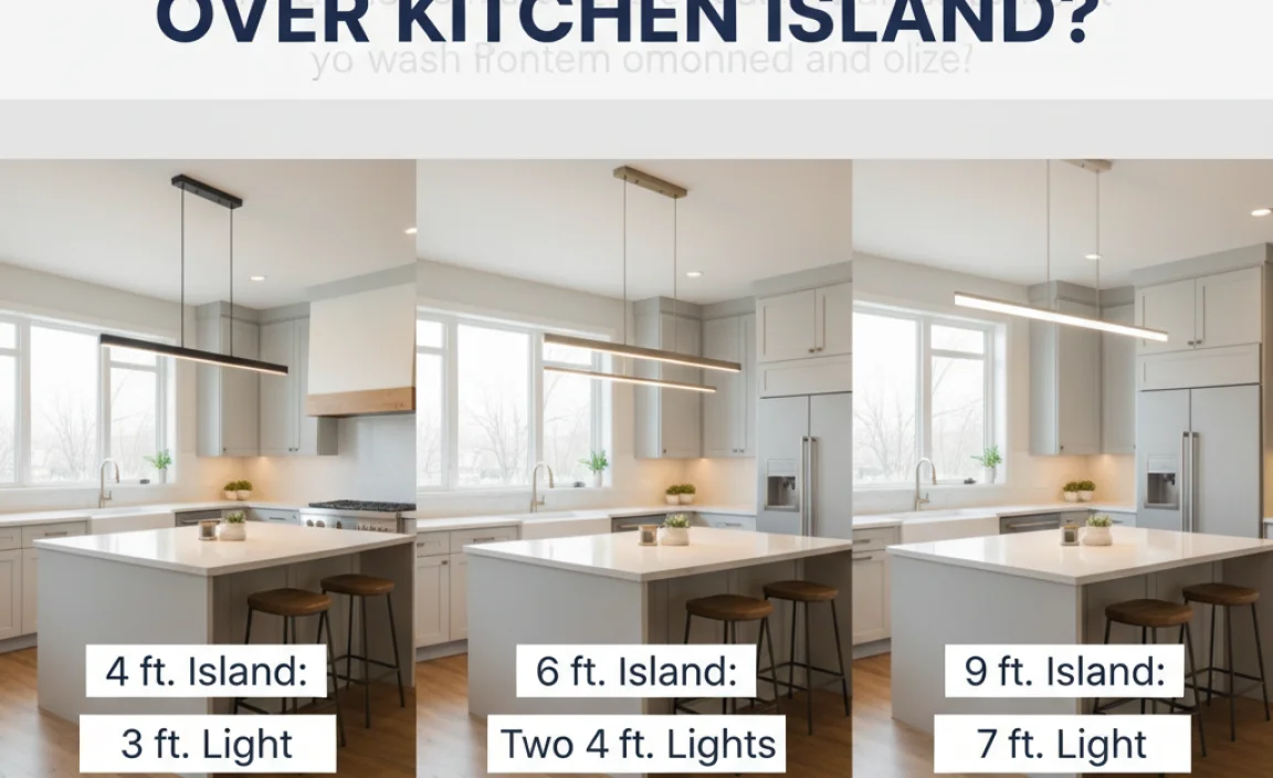 Recommended Linear Light Sizes for Different Island Dimensions