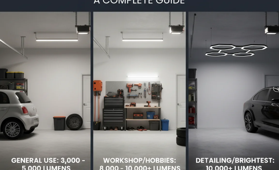 Recommended Lumens for Different Garage Uses