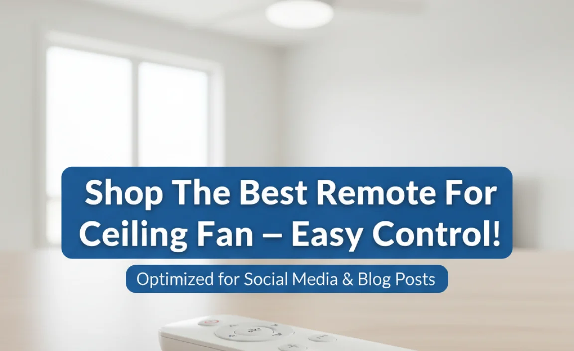 Shop The Best Remote For Ceiling Fan – Easy Control!