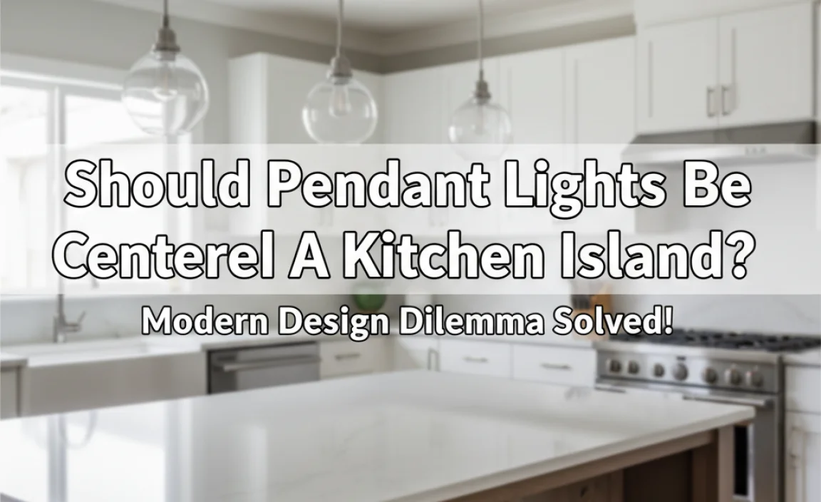 Should Pendant Lights Be Centered Over A Kitchen Island?