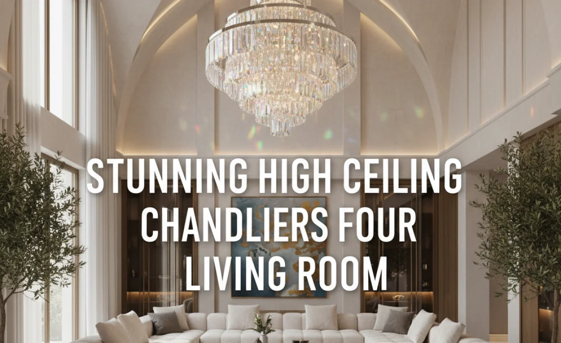 Stunning High Ceiling Chandeliers For Your Living Room