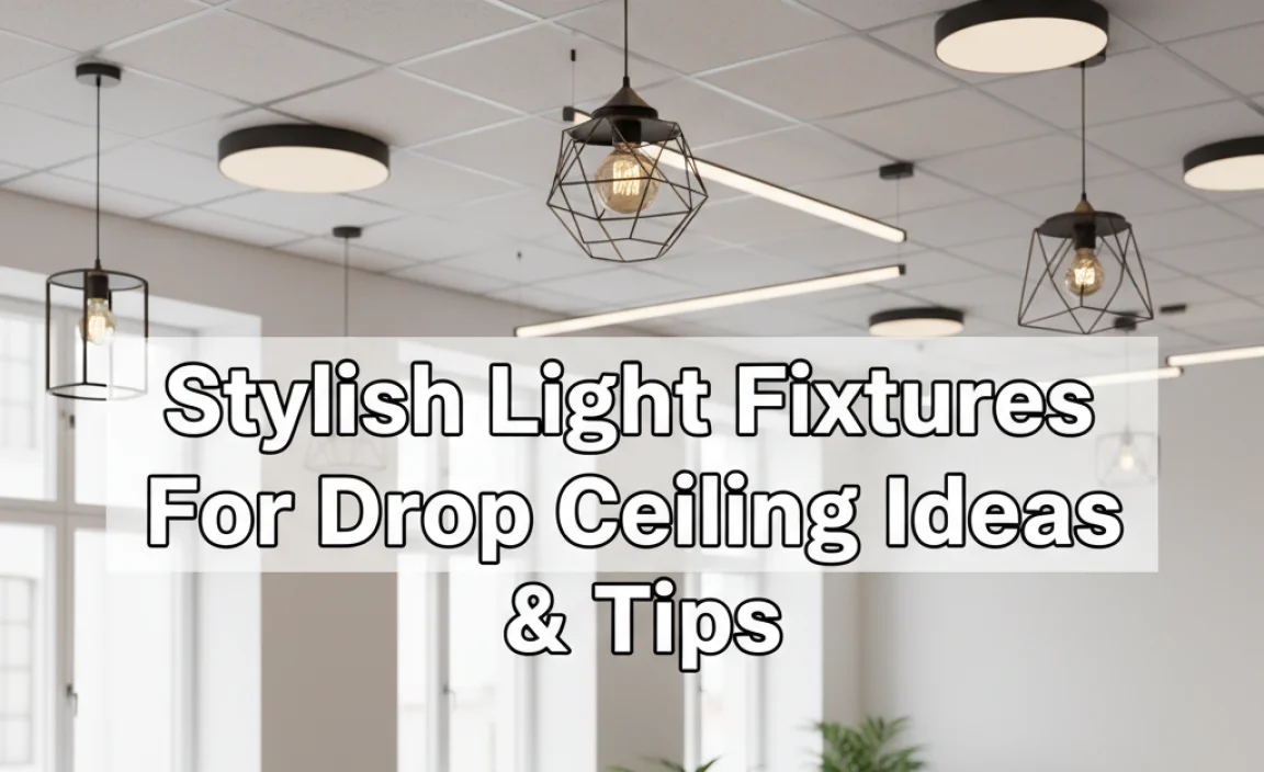 Stylish Light Fixtures For Drop Ceiling Ideas & Tips