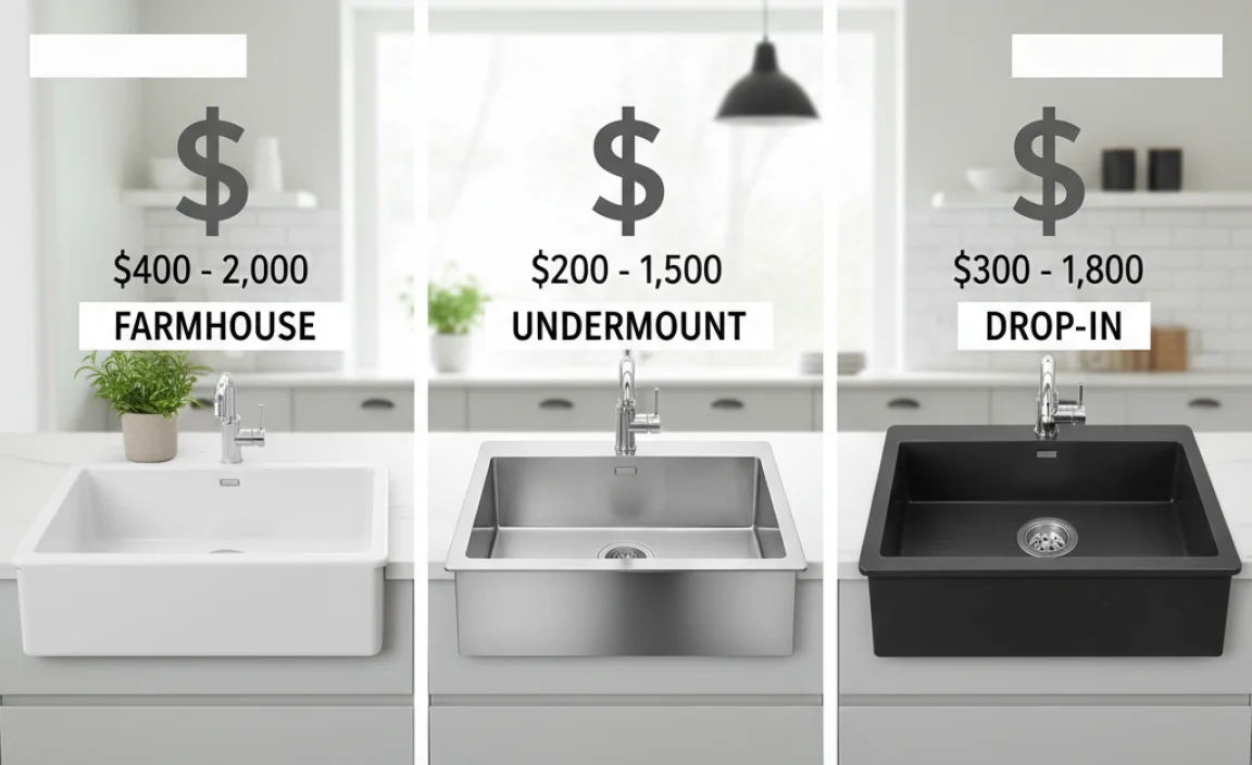 Types of Sinks and Their Price Ranges