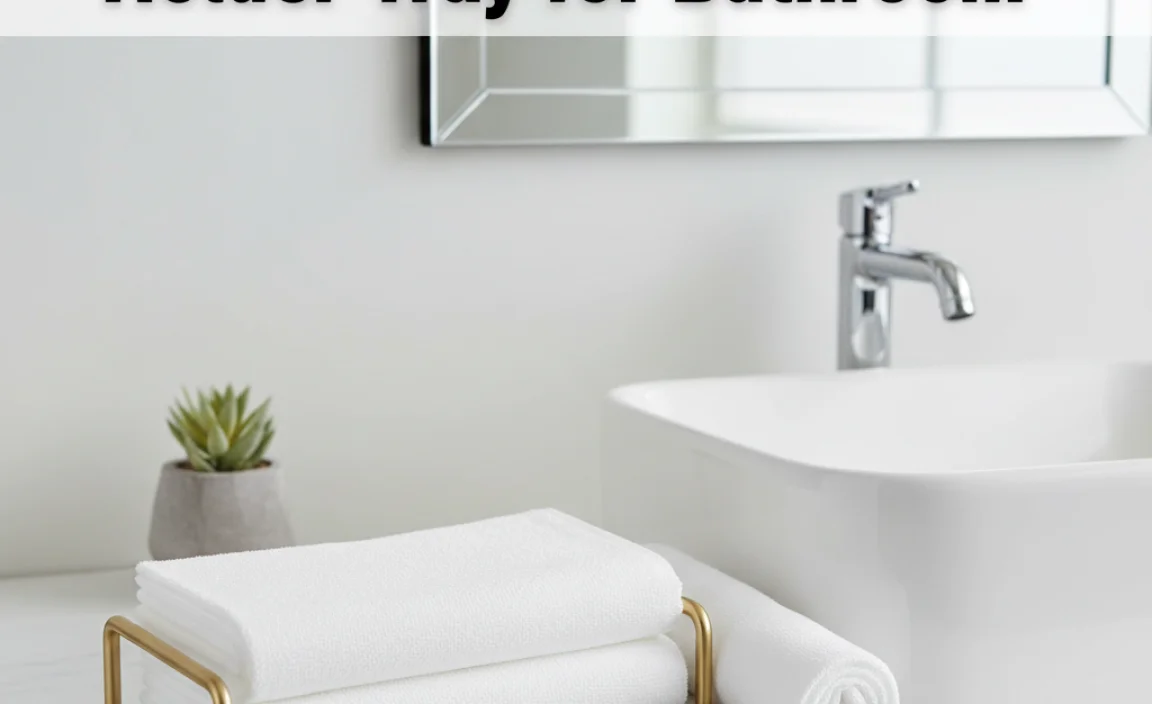 Ultimate Guest Towel Holder Tray for Bathroom