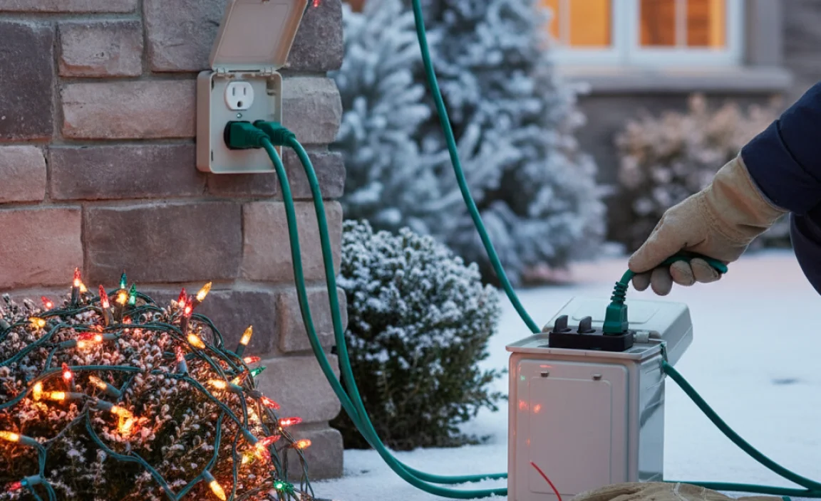 Where Do You Plug In Outdoor Christmas Lights Safely?