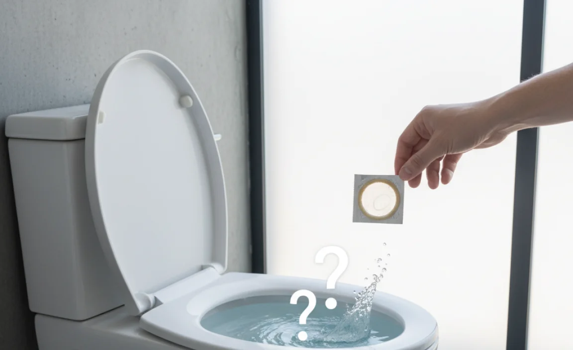 Will a condom flush down the toilet?