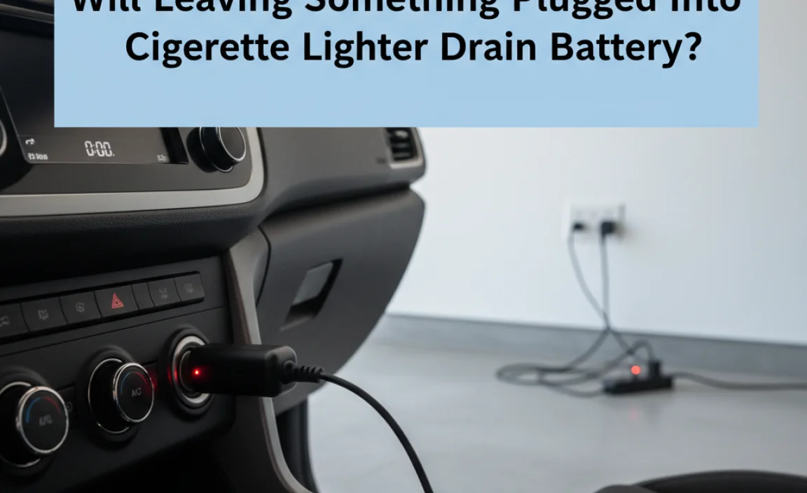 Will Leaving Something Plugged Into Cigarette Lighter Drain Battery?