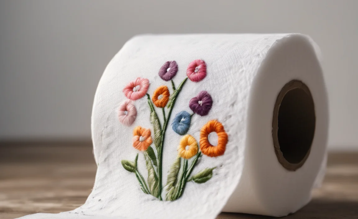 Basic Embroidery Stitches for Toilet Paper