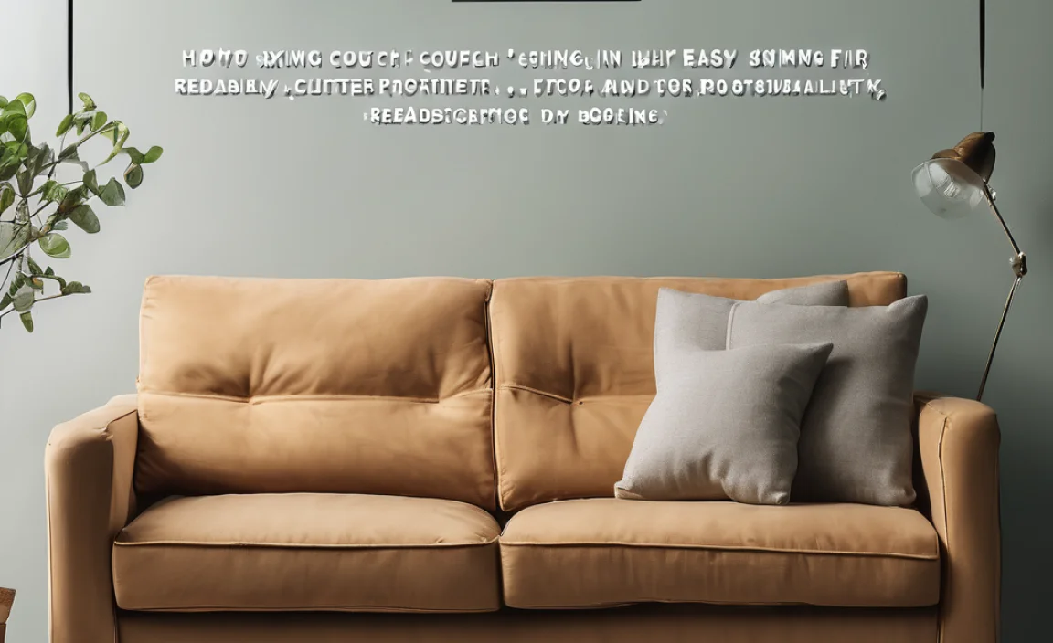 How To Fix A Sinking Couch: Easy Diy Solutions!