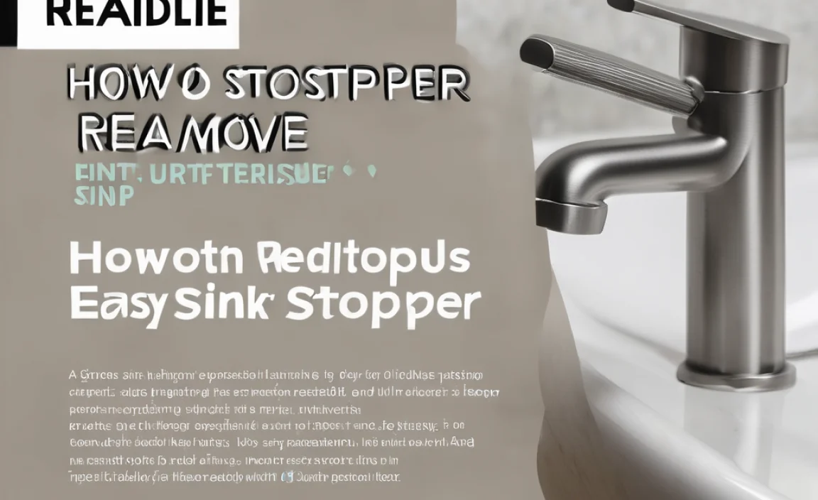 How To Remove Sink Stopper With Pivot Rod: Easy Guide