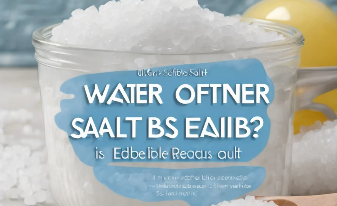 Is Water Softener Salt Edible? The Shocking Truth!
