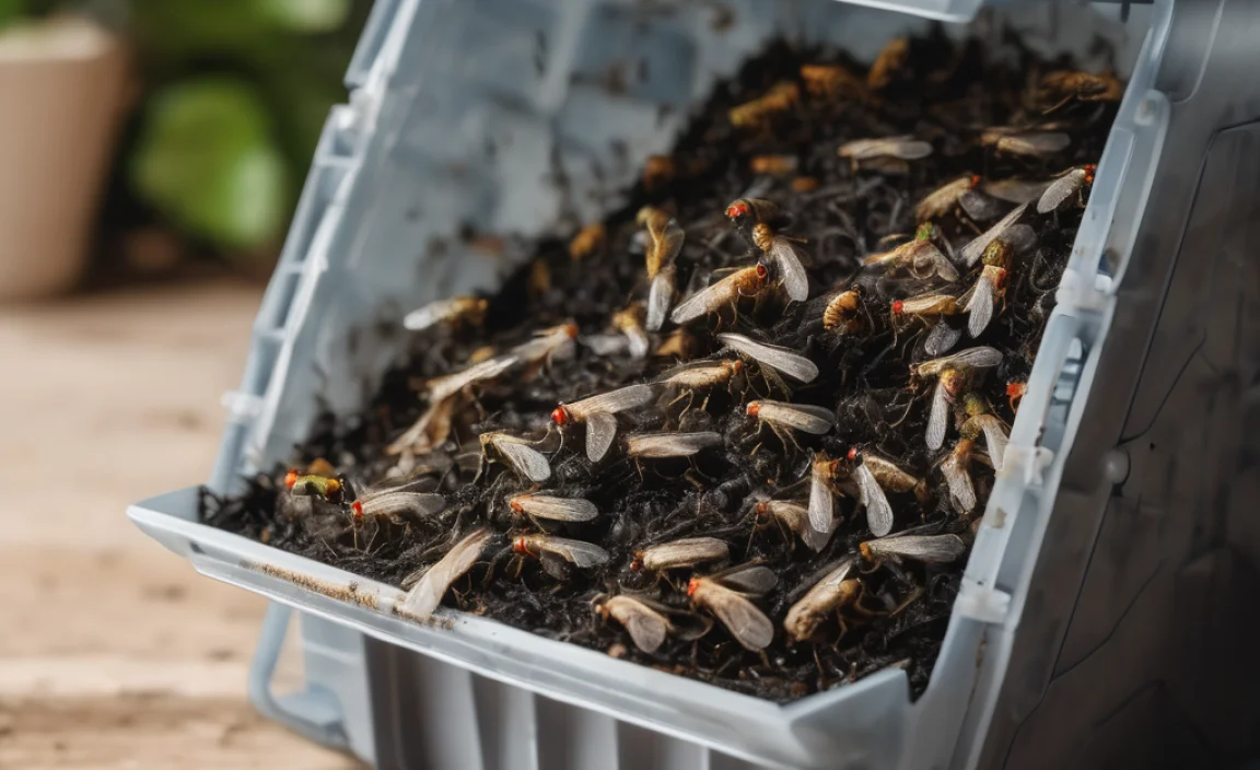 Managing Rotating Bin Composting Flies
