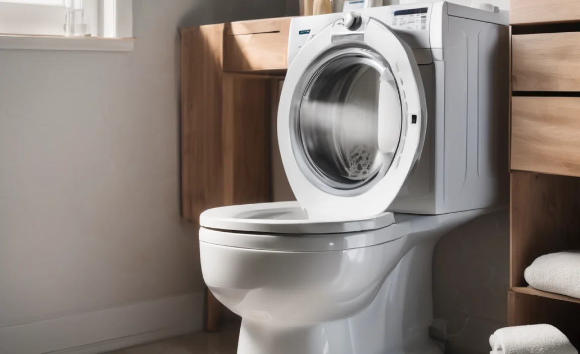 Washer Draining Causes Toilet to Bubble