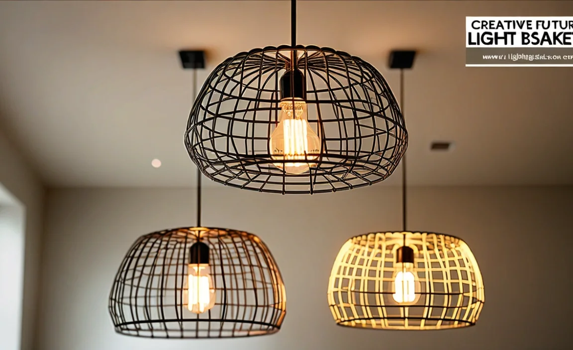 Creative Ideas: How To Make Light Fixtures From Wire Baskets