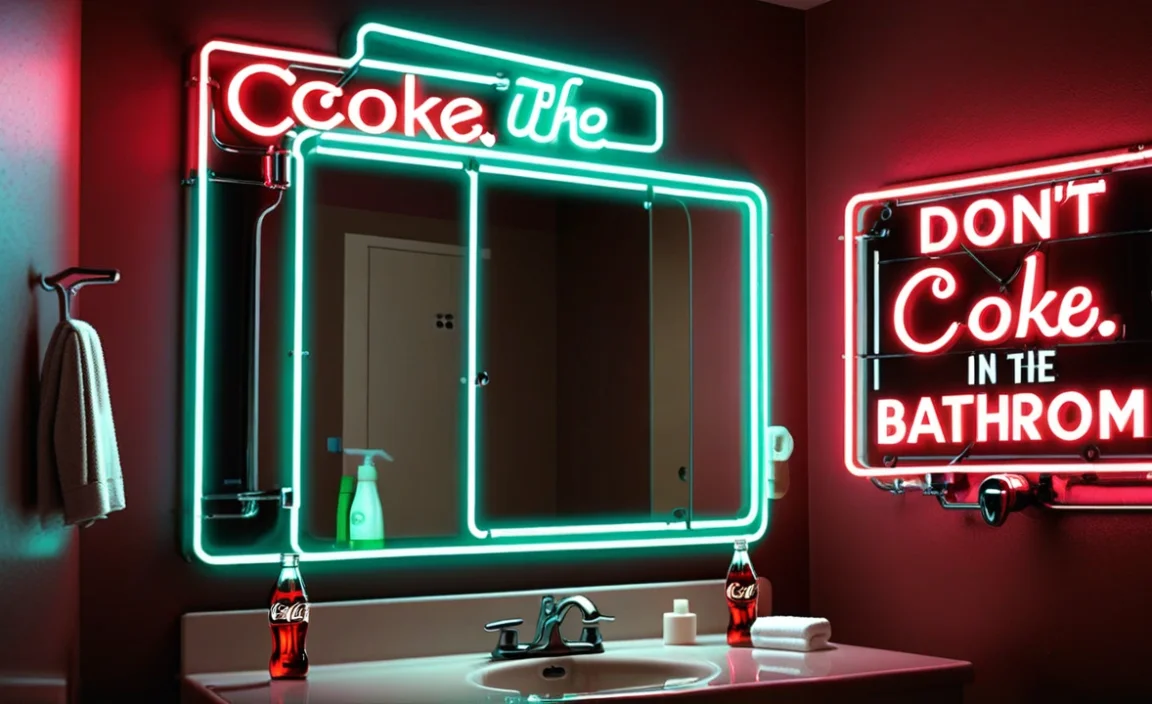 Don’T Do Coke In The Bathroom Neon Sign: Bold Decor Idea
