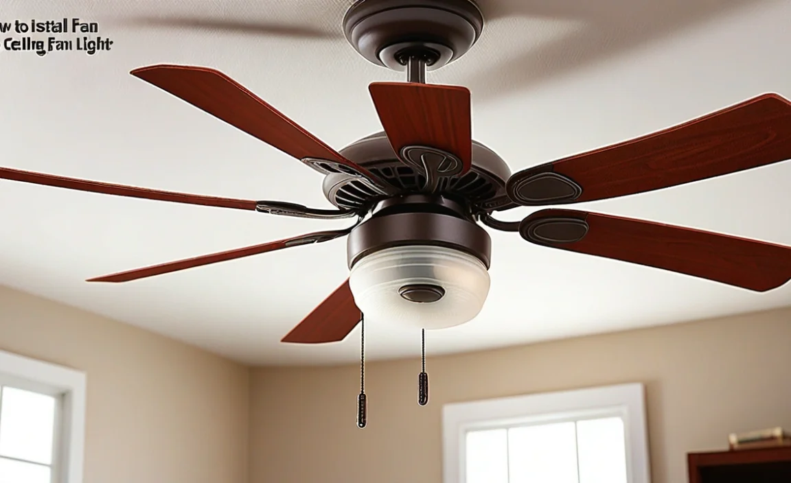 How To Install A Ceiling Fan With Light: Step-By-Step Guide