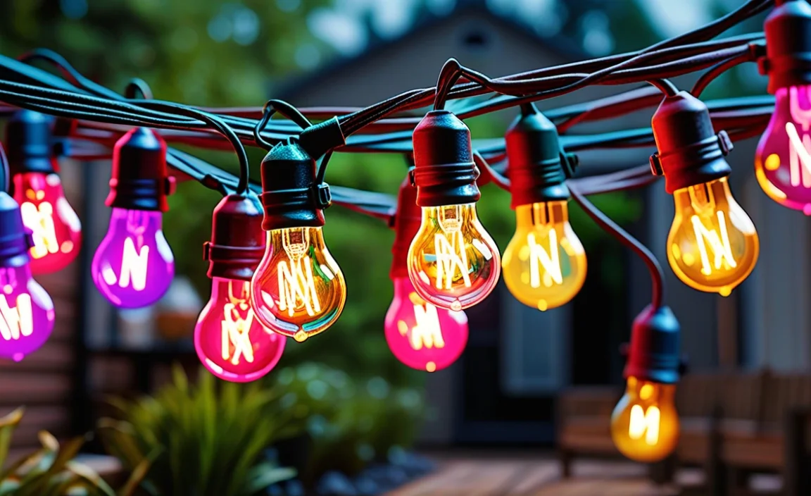 Installation Tips for Outdoor String Lights with Colored Bulbs