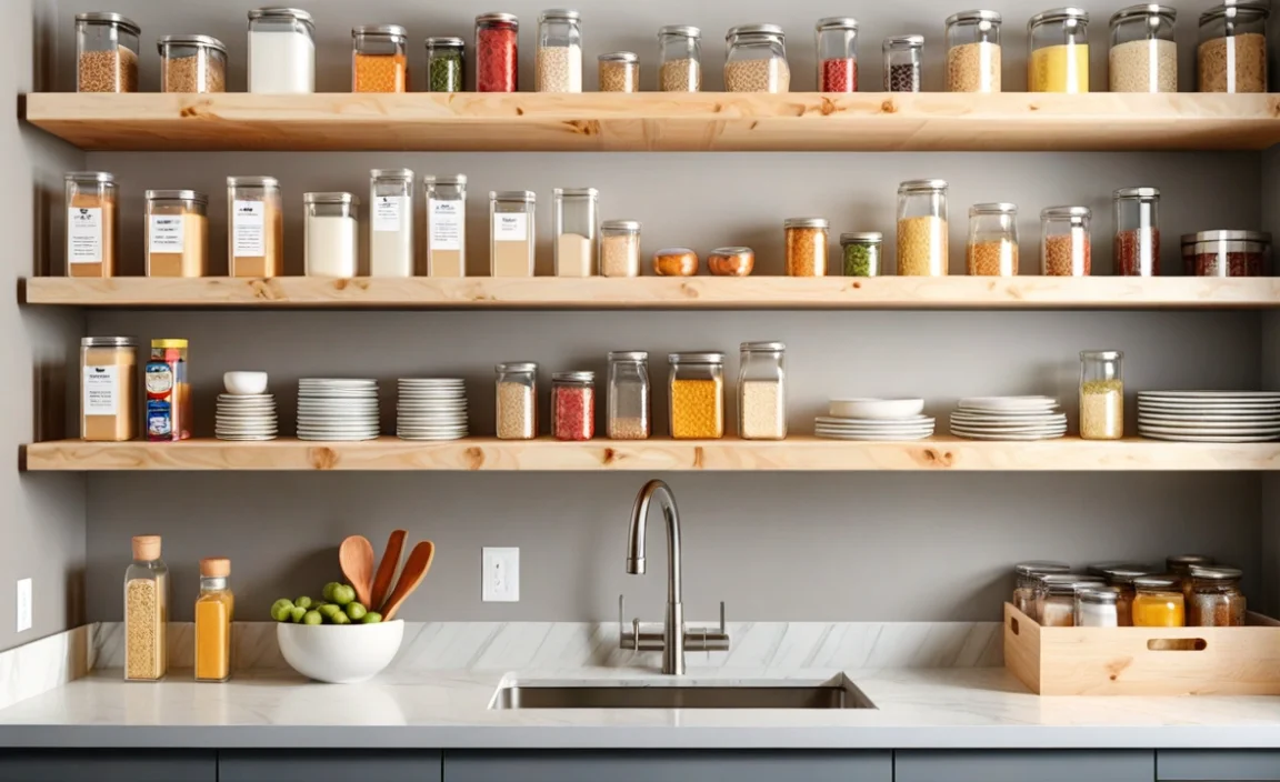 Materials Needed for Floating Pantry Shelves