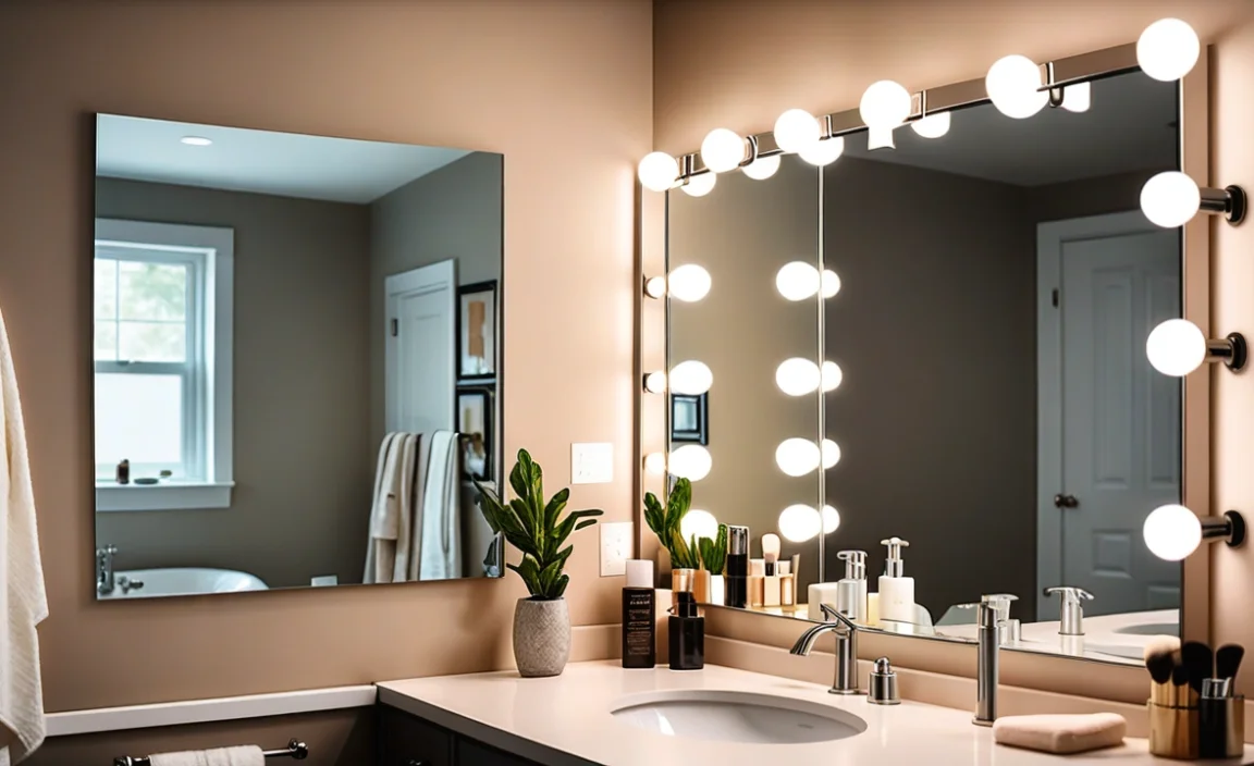 Optimal Vanity Light Width for Different Mirror Sizes