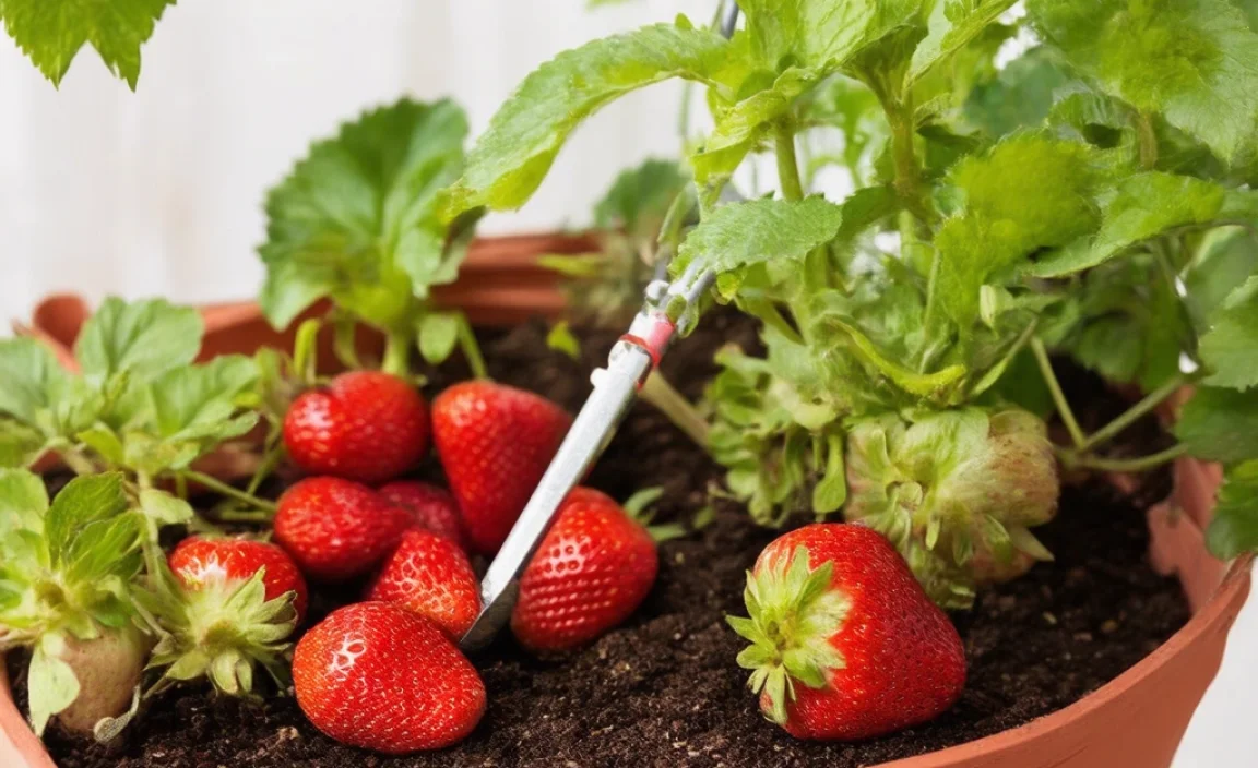 Preparing the Potting Mix for Strawberries