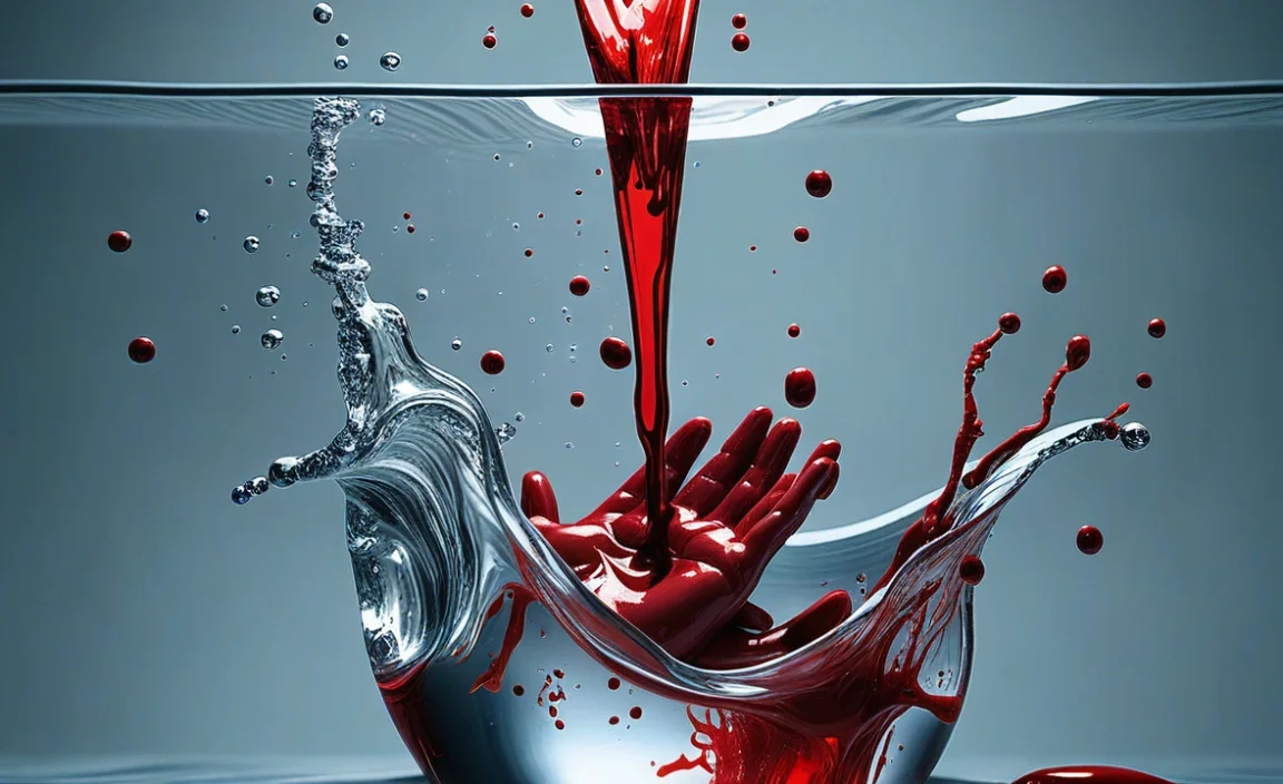 Scientific Explanation of Blood Behavior in Water