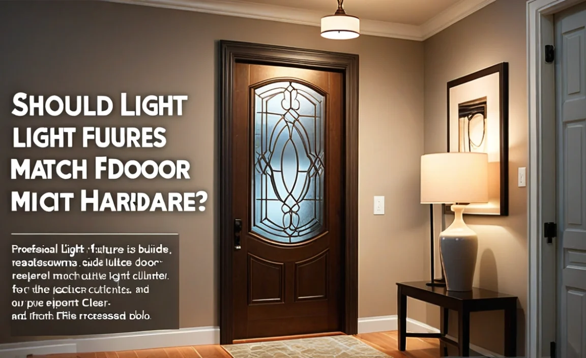 Should Light Fixtures Match Door Hardware? Expert Guide
