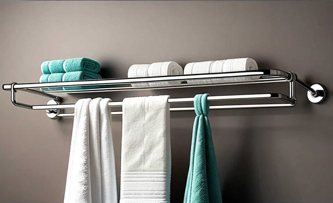 Stylish Bathroom Hanger For Towels: Space-Saving Solution!