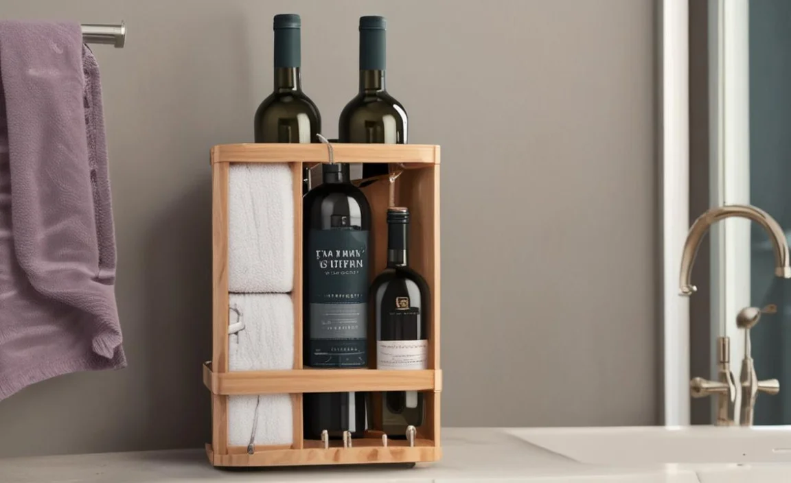Stylish Wine Holder For Towels: Organize With Flair!