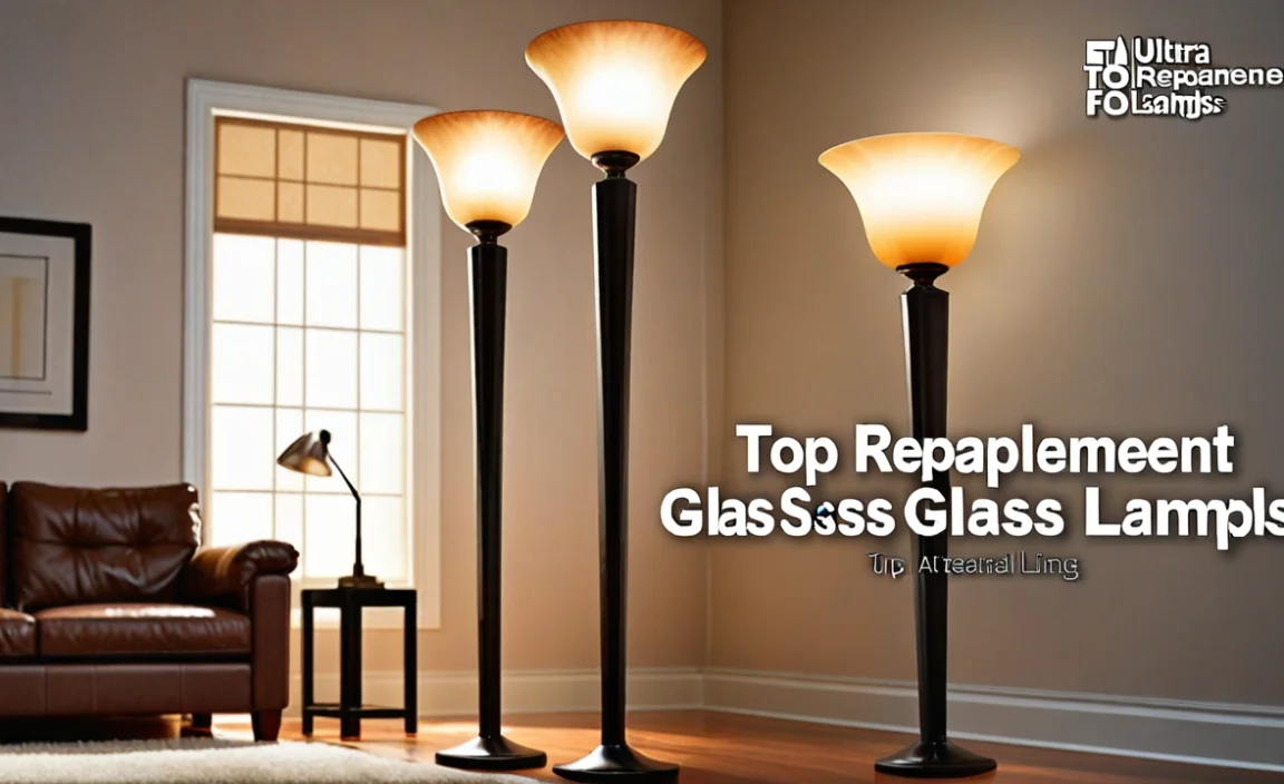Top Replacement Glass Shades For Torchiere Floor Lamps