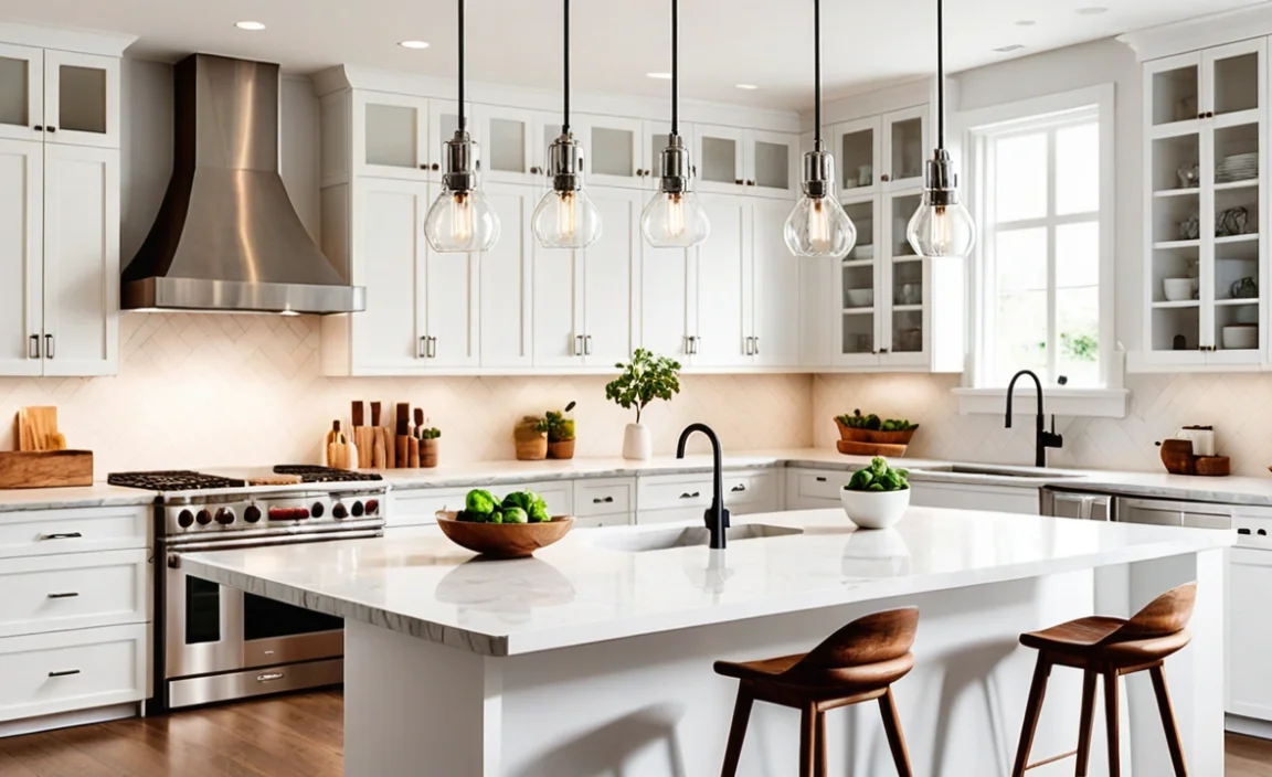 Top Styles of Pendant Lights for White Kitchens