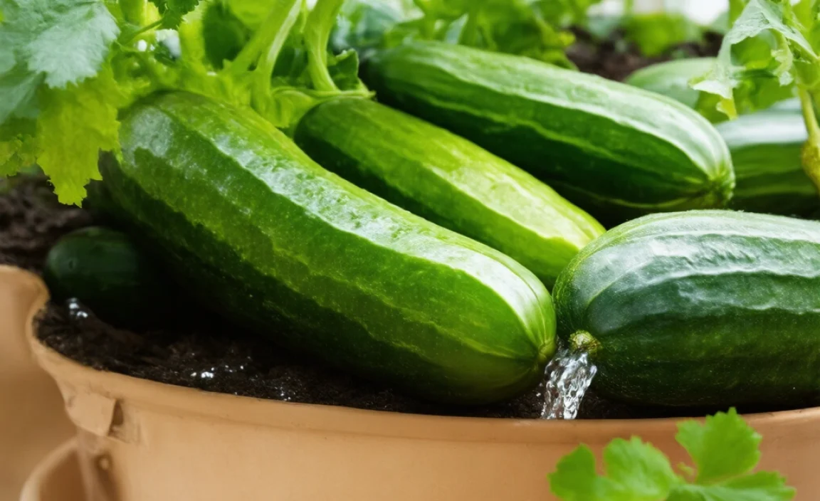 Watering Container Cucumbers Correctly